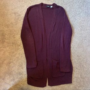 Urban Outfitters Maroon Long Cardigan
